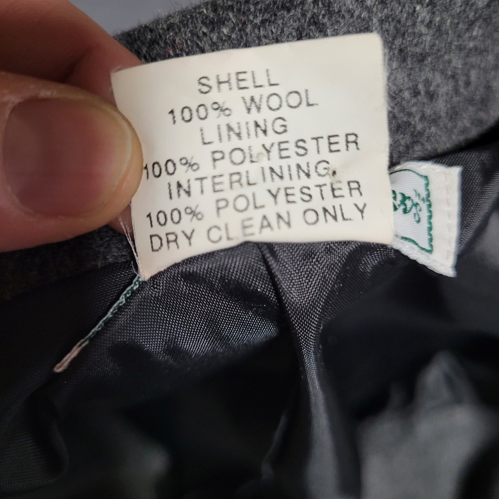 Vintage Stephanie Andrews Womens 22W Gray 100% Wool Blazer Skirt Suit Set plus - Picture 9 of 12